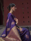 Satin Silk Banarasi Saree for Women