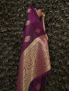 Satin Silk Banarasi Saree for Women