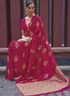 Satin Silk Banarasi Saree for Women