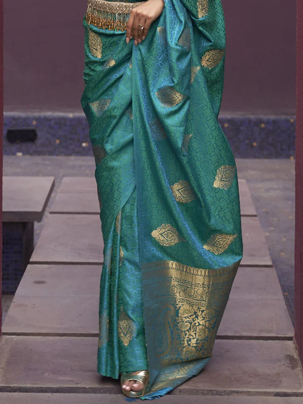 Satin Silk Banarasi Saree for Women
