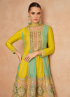 Real Chinon Embroidered Zari Work Suit