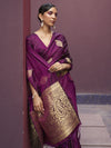 Satin Silk Banarasi Saree for Women