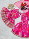 Kid's Heavy Sequin Embroidered Set with Digital Print
