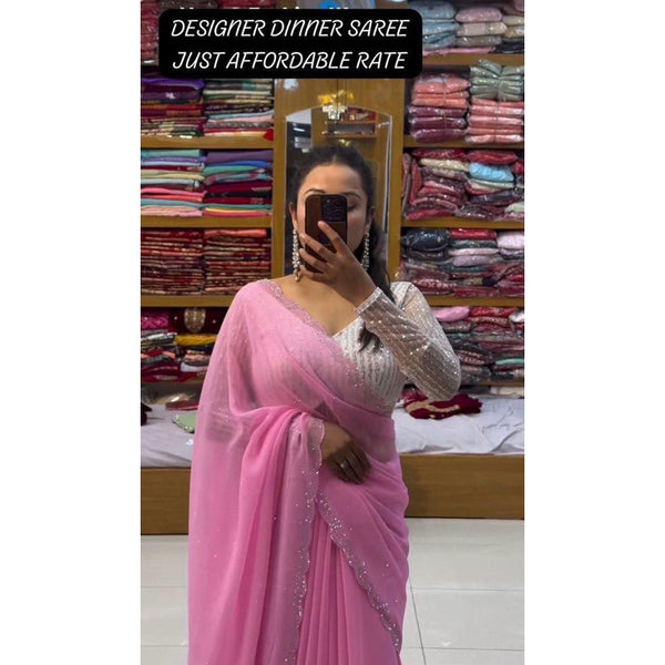 Designer Party Wear Saree Fabrics Georgette Saree