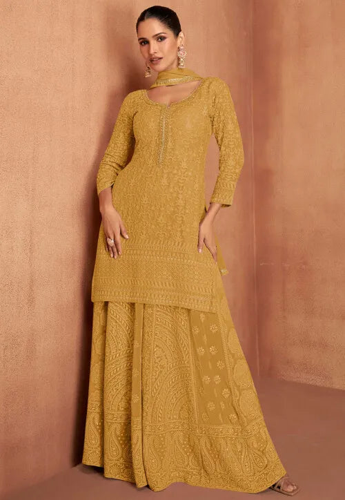 Real Georgette Embroidered Suit