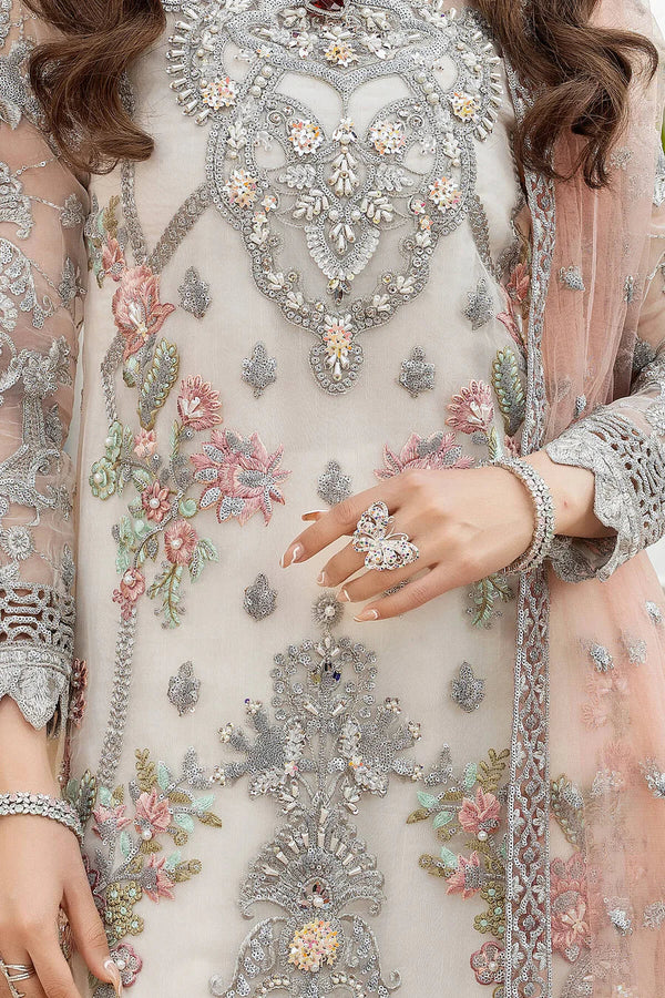 Pearl Hand Embellished Kameez Trouser with Dupatta