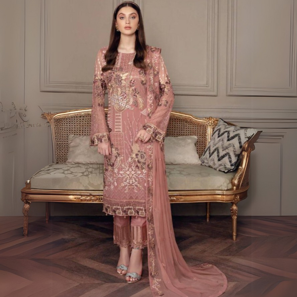 Dazzling Dream: Georgette Sequence Embroidery Top Set