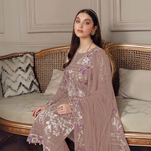 Dazzling Dream: Georgette Sequence Embroidery Top Set