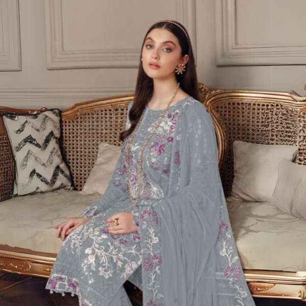 Dazzling Dream: Georgette Sequence Embroidery Top Set