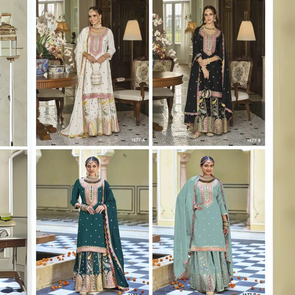 Glamour Empress Heavy Embroidered Suit