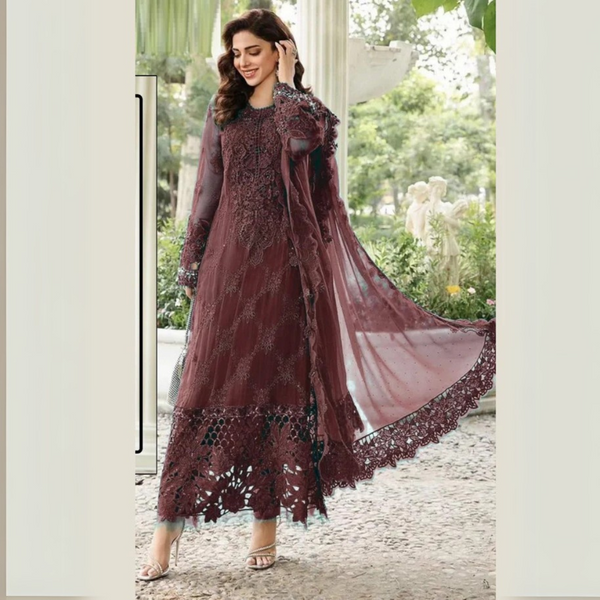 Premium Fox Georgette 3-Piece Suit