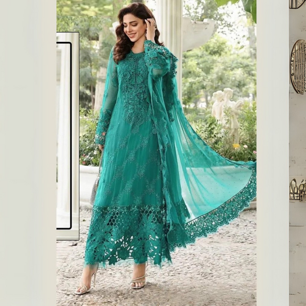 Premium Fox Georgette 3-Piece Suit