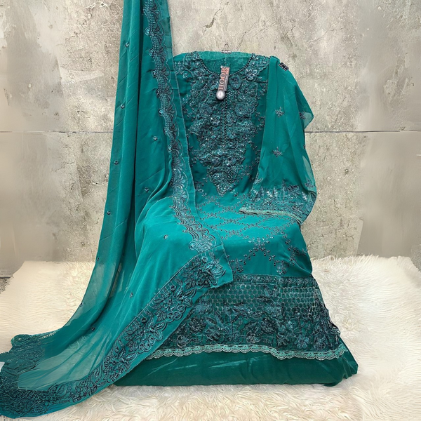 Premium Fox Georgette 3-Piece Suit