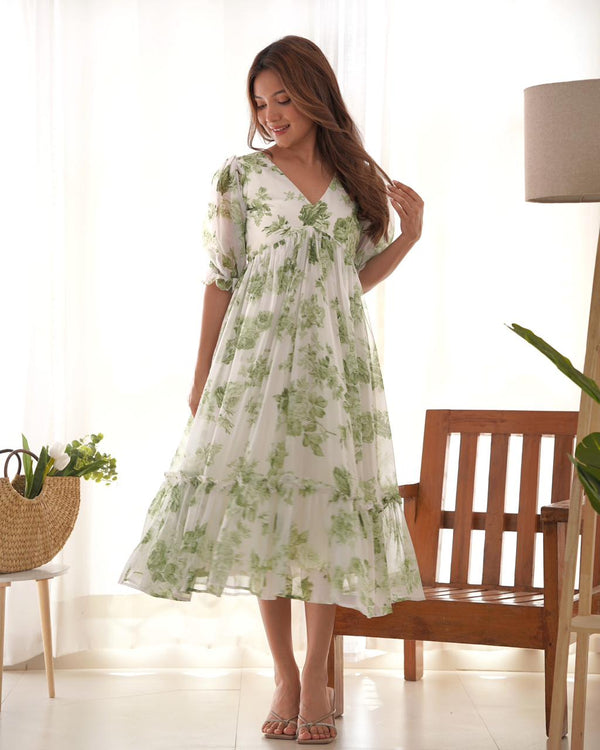 Pure Soft Georgette with Floral gown