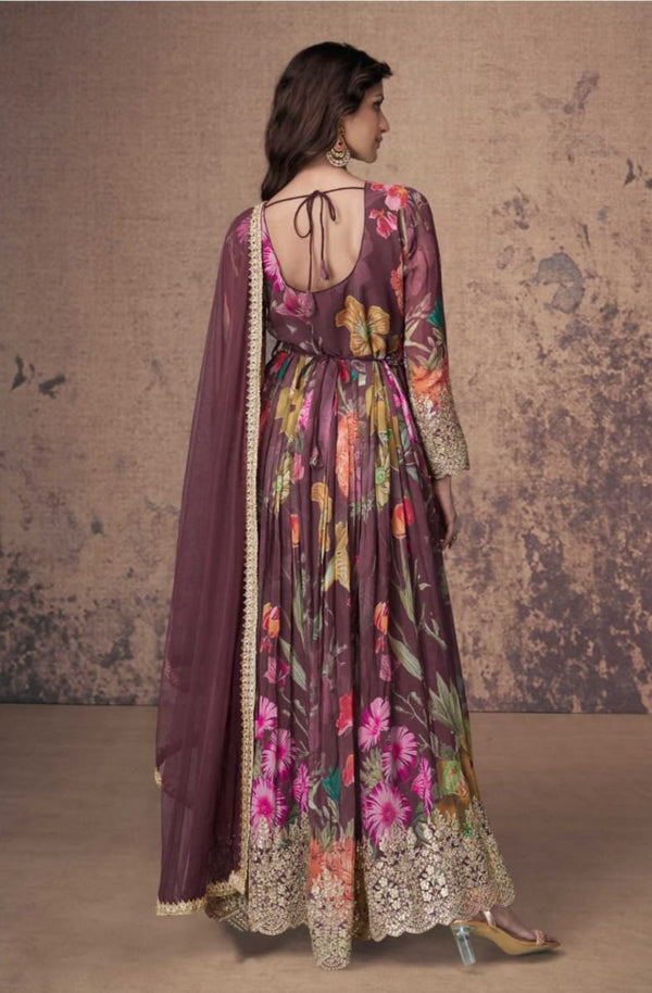 Real Georgette Party Wear Gown