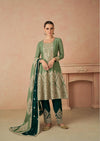 Real Chinon Embroidered Zari Work Suit