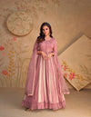 Georgette Embroidered Double Shade Anarkali Gown