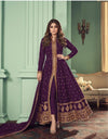 Georgette Designer Anarkali Dress With Zari Work