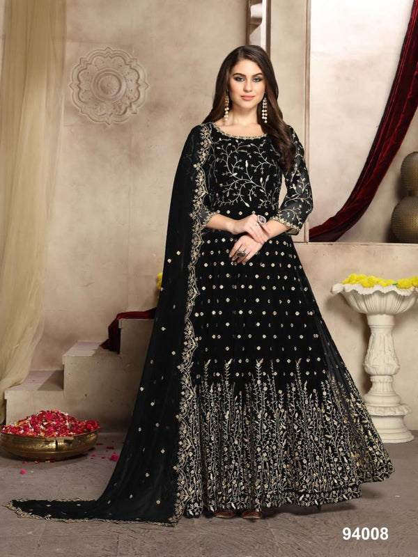 Georgette Multi Thread Zari Stitched Anarkali Suit