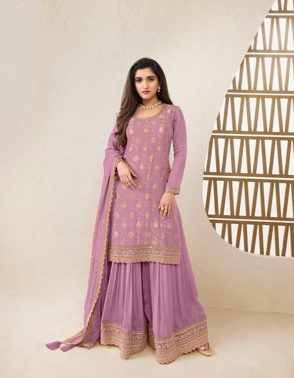 Luxury Jacquard Silk Plazo Set with Dupatta