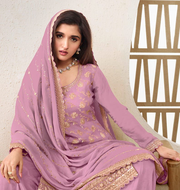 Luxury Jacquard Silk Plazo Set with Dupatta