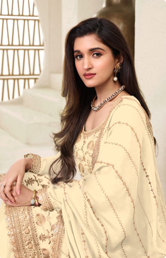 Luxury Jacquard Silk Plazo Set with Dupatta