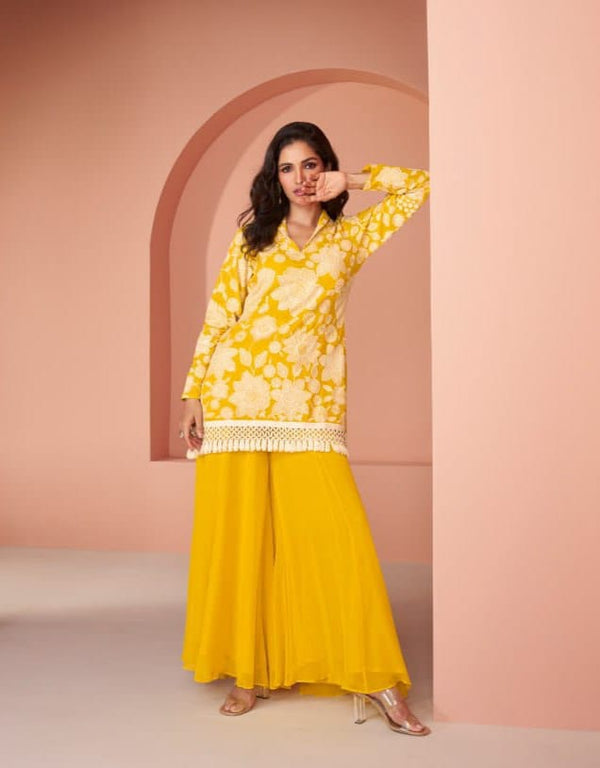 Georgette Embroidered Party Wear Salwar Suit