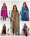 Silk Cotton Kurti & Dupatta Set