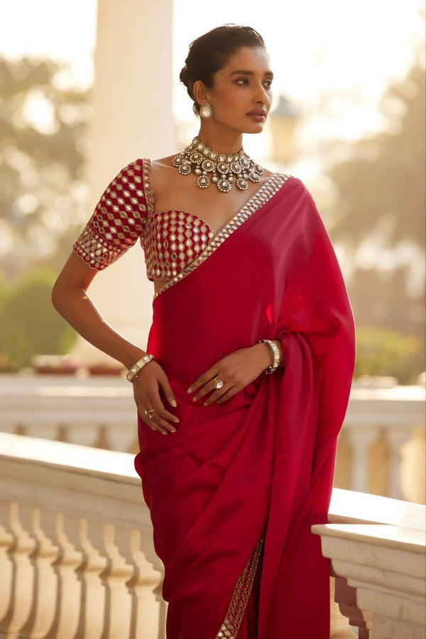 Shilpa Shetty Kundara Mirror Work Rangoli Silk Saree