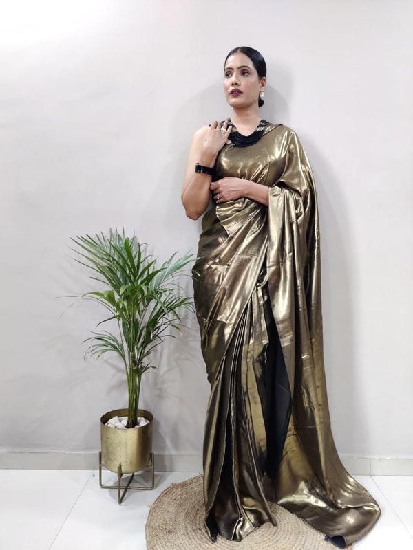 Shimmer Silk Saree with Stitched Blouse