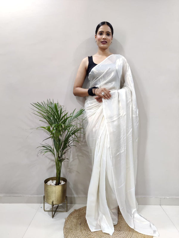 Shimmer Silk Saree with Stitched Blouse
