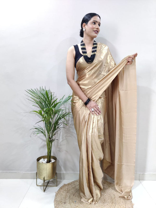 Shimmer Silk Saree with Stitched Blouse