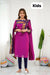 Silk Cotton Kurti and Dupatta Set for Kids