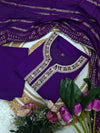 Premium Chanderi Sequin Embroidered Suit