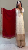 Chinon Silk Top-Bottom and Dupatta Set