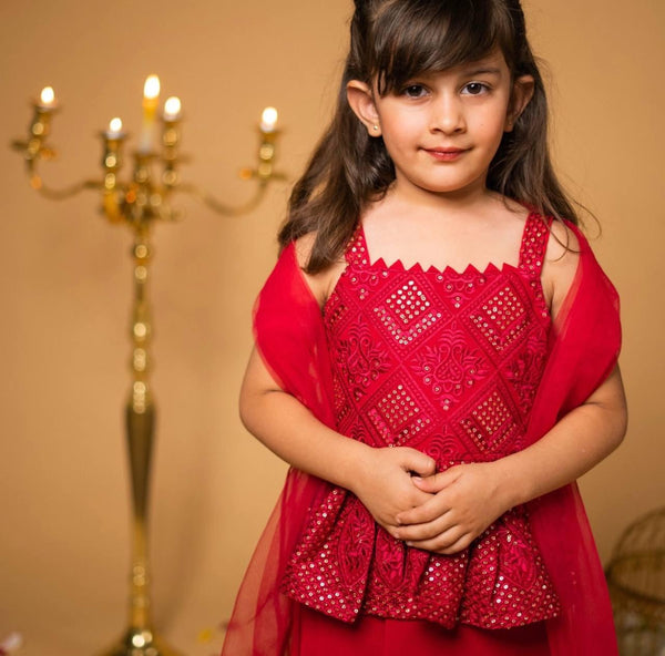 Kid's Heavy Sequin Embroidery Ensemble – Ready to Wear