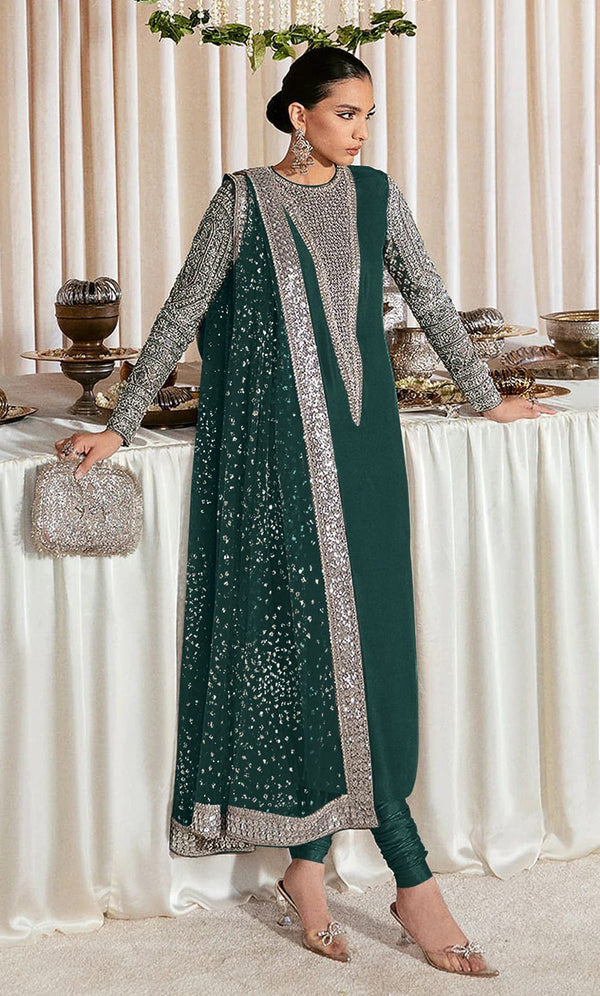 Premium Sequins Embroidered Georgette Suit
