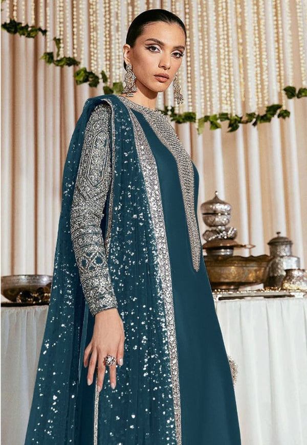 Premium Sequins Embroidered Georgette Suit