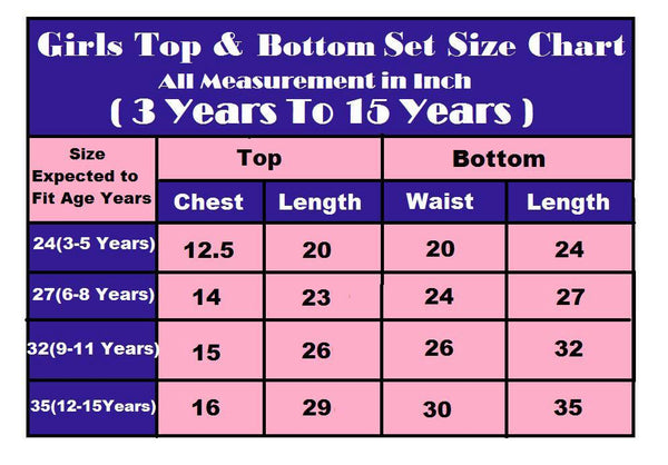 Heavy Faux Georgette Top-Bottom for Kids