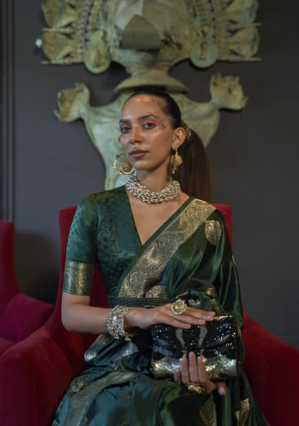 Party Wear Weaving Pure Satin Saree