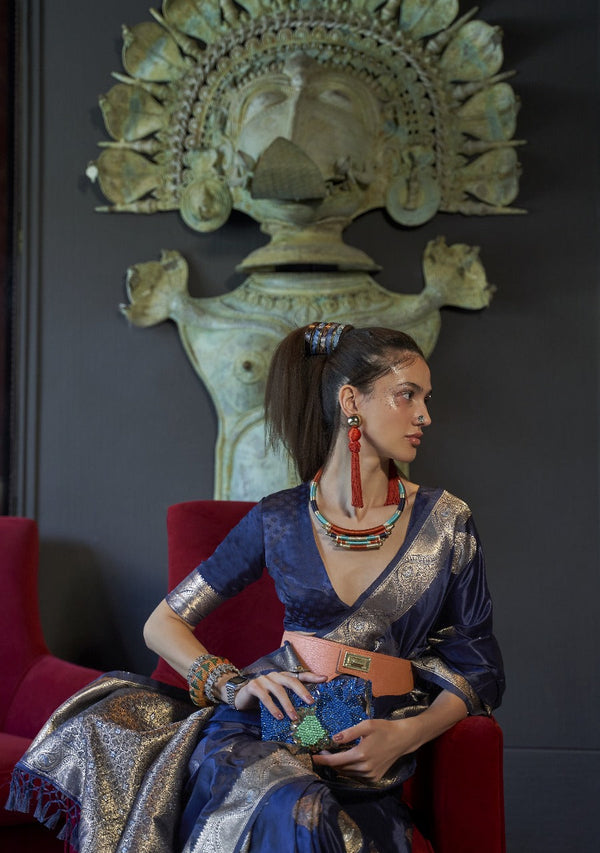 Party Wear Weaving Pure Satin Saree