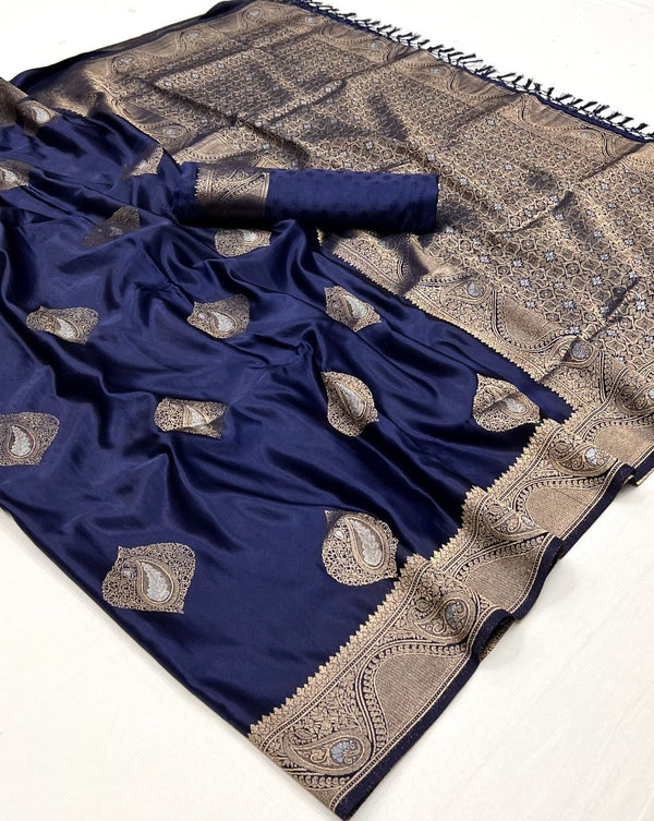 Party Wear Weaving Pure Satin Saree