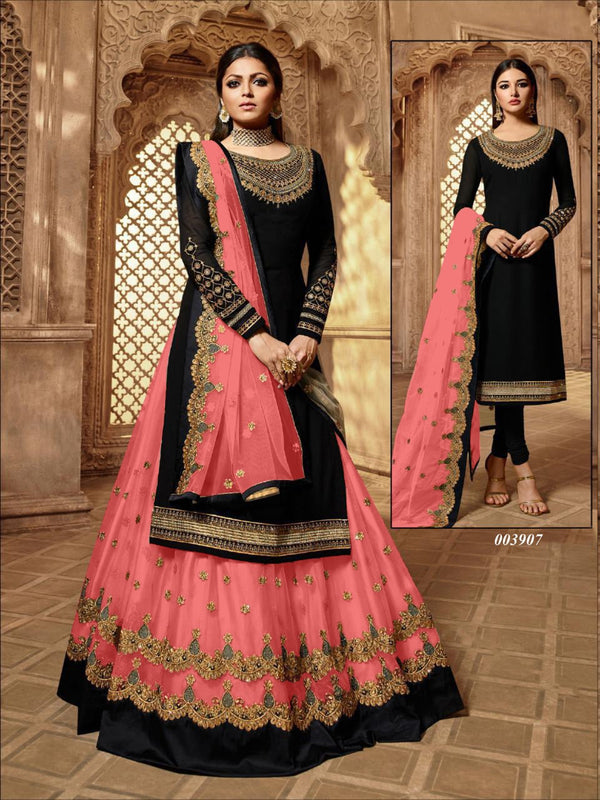 Premium Floral Print Full Flared Anarkali Suit
