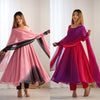 Trendy Colorful Padding Gown Set