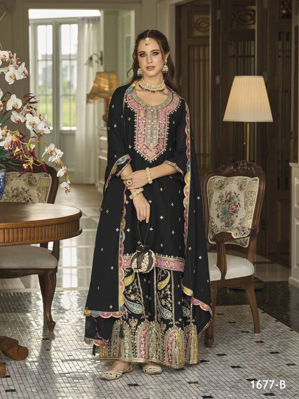 Glamour Empress Heavy Embroidered Suit