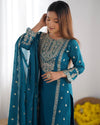Luxurious Heavy Chinon Silk Suit Set 3pcs