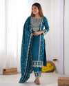 Luxurious Heavy Chinon Silk Suit Set 3pcs