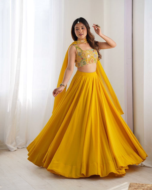 Luxurious Blooms: Soft Fox Georgette Lehenga Choli