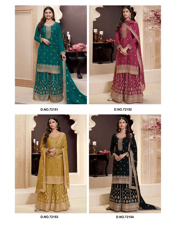 Classic Heavy Chinon Embroidered Suit