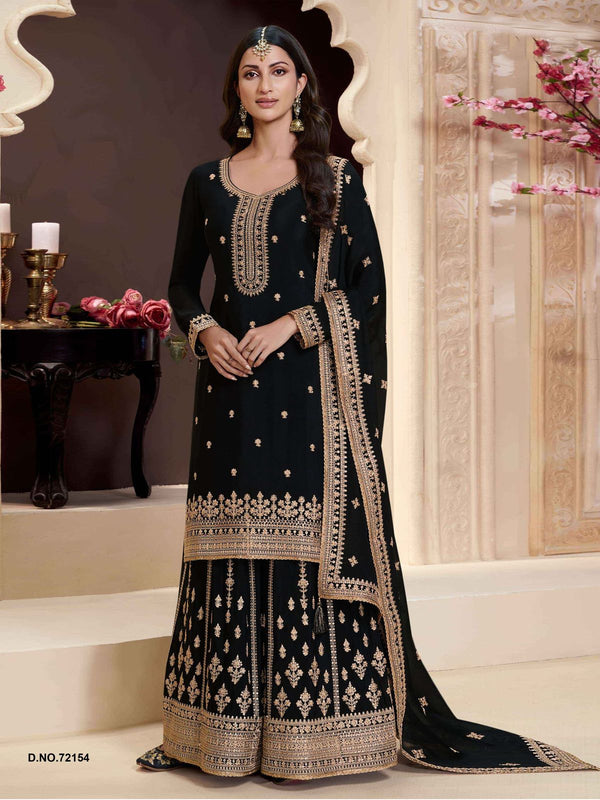 Classic Heavy Chinon Embroidered Suit